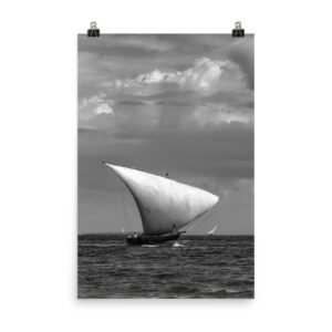 A Dhow’s Arrival with Chumbe lighthouse in Sight" (Size in inches)